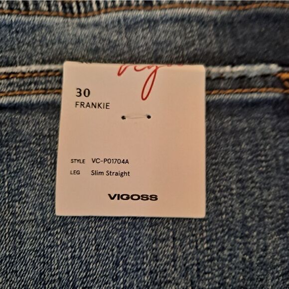 Vigoss Frankie Slim Distressed Straight Jeans Various Sizes Button Fly N… - Picture 7 of 9